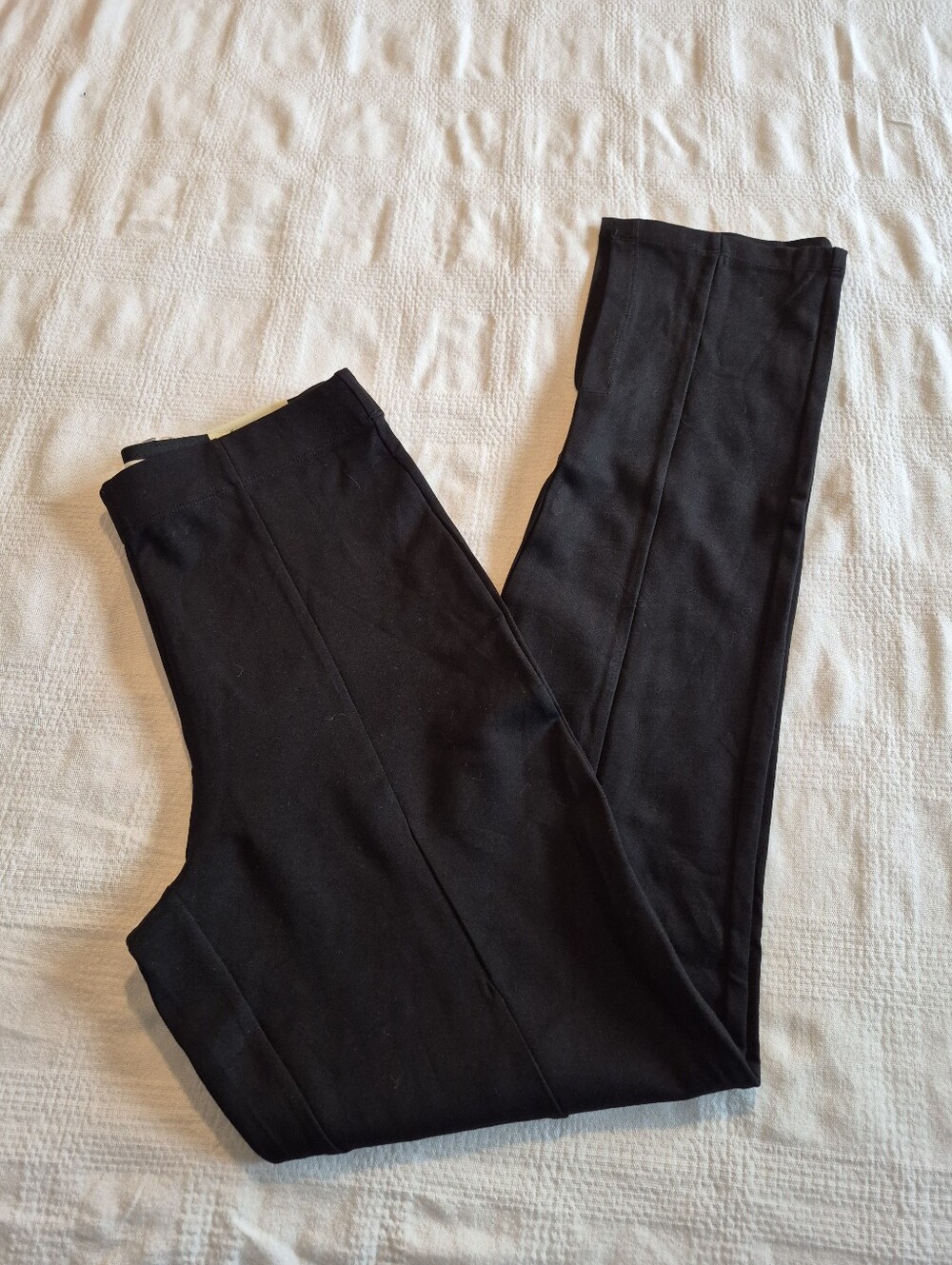 Max Studio women's Small side slit skinny trousers black NWT
